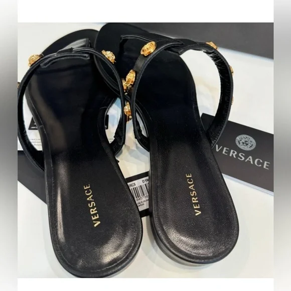 💎 NIB VERSACE SANDAL w/Tag Full Inclusion Size 38/24.5 Insole - Picture 4 of 8